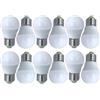 LEDLUX 12 Pezzi Lampada A Led E27 G45, Forma Globo Piccolo, Sfera Bulbo Pallina, Bianco Caldo Neutro e Freddo (6W 510LM, 6500K)