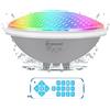 KWODE LED Pool Lighting PAR56, 58W IP68 luce impermeabile della lampada della piscina con telecomando, temporizzazione 2/4/6H
