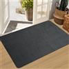 YOFTLUJU Zerbino ultra sottile per interni, antiscivolo, assorbente, resistente allo sporco, lavabile, a basso profilo, 91,4 x 200,7 cm, grigio scuro