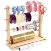 Generic Organizzatore per Nastri con Rastrelliera Supporto Legno per Rotoli | Rastrelliera Organizzatrice per Nastri per Uncinetto Filo Tulle Rotolo Washi Tape Fiorista Arte Incarto Forniture per
