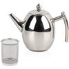Tomedny Tecocera in acciaio inossidabile, bollitore da tè con bollitore per caffettiere a infusore in maglie rimovibile Grande capacità per il ristorante di caffetteria per hotel (1L/1000 ml)