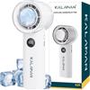KALAMAN Ventilatore portatile portatile con refrigeratore per ghiaccio, ventola personale ricaricabile da 5000 mAh, [15 ore di raffreddamento] Mini Y potente [12000+ giri/min] piccoli ventilatori
