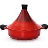 INTIGNIS® Tajine Marocchina 28cm 4,2L in Alluminio Tagine - Rivestimento Antiaderente Greblon - Compatibile Induzione, Gas, Elettrico - Lavastoviglie - Confezione Regalo Colore (Rosso)