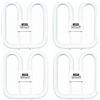 TBE Lighting Lampade a risparmio energetico CFL 2D a 4 pin 28 W, lampadine fluorescenti DD, attacco base GR10q a 4 pin, lampada a lunga durata, bianco morbido 3500 K (confezione da 4)