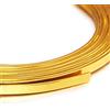 Cheriswelry Cheriswelz, filo di alluminio piatto dorato, 3 mm, 5 rotoli x 6,5 m, filo pieghevole in metallo, calibro 18, per creazioni fai da te, gioielli, artigianato