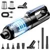 RADCLO Aspirapolvere senza fili 18000Pa con luce LED, 2 in 1 aspiratore e soffiatore d'aria, motore brushless 130W, batteria 7800mAh, ricarica USB-C veloce, per auto, casa, peli animali, 7 accessori