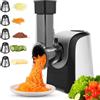 COOCHEER Tagliaverdure Elettrico 5 in 1 150W, Lame in Acciaio Inox, Nero | Affettaverdure con 5 coni per verdure, formaggio e noci. Macchina per insalata automatica, senza BPA e facile da pulire