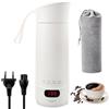 PORFOYO Bollitore da viaggio piccolo, bollitore da viaggio piccolo, bollitore per auto, tazza d'acqua elettrica portatile mini da 400ml, mini da campeggio da viaggio per preparare caffè e tè