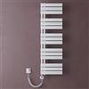 doporro Scaldasalviette Elettrico 131x40 cm 1000 W con Termostato e Timer | Colore Bianco, Acciaio al Carbonio, Termostato Digitale, Temperatura Regolabile, Montaggio a Parete, Funzione Portasciugamani