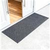 Nocecfi 40 x 120 cm, zerbino grigio per interni ed esterni | Zerbino antiscivolo, lavabile, per esterni, ingresso, porta di casa, patio, balcone, giardino