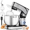 HOMELUX Robot da cucina da 2500 W, ciotola in acciaio inox da 12 litri | 12 livelli di velocità, touch screen LED, frusta, gancio impastatore, frusta, spatola e paraspruzzi, colore argento