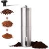 LIDOUK Macinacaffè manuale, macina caffè in acciaio inox con macina conica regolabile in ceramica, macinino a manovella, dimensioni compatte, perfetto per la casa, l'ufficio o i viaggi