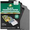 MyArtscape™ carta copiativa in grafite (25 fogli da 22,9 x 33 cm) per tracciare disegni su legno, carta, tela e altre superfici, Black, 9 x 13