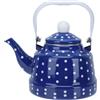 FengQingHuaGG Teiera smaltata, stile vintage, resistente, bollitore per acqua, per cucina, casa, caffè, tè, party (blu)