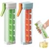 Generic One Glass Ice Maker, Single Handed Press Ice Cube Tray with Handle, 6 Grid Square Mold, Easy Release Portable Ices Maker Cup for Drinks (2pcs) (2pcs 2pcs)