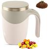 ciciglow Tazza di caffè con Agitazione Magnetica Automatica, Tazza di Miscelazione Elettrica Ricaricabile Tramite USB per Cacao al Latte in Viaggio da per Ufficio 380 Ml (Bianco)