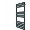 Monster Shop Radiatore Verticale Per Asciugamani A Pannello Piatto Di Design 1200mm X 500mm Binario Riscaldato Per Bagno Grigio Antracite Montato A Parete In Acciaio Kit Di Fissaggio E Staffe Con Spazzola Inclusi