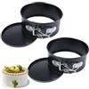 QGGTQG Mini teglia a cerniera da 11 cm, stampo per torte, stampo da forno, 2 pezzi, teglia a cerniera per torte con rivestimento antiaderente, mini stampi rotondi piccoli per torte con fondo piatto
