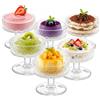 Jinfanshurich Set di 6 bicchieri da gelato in vetro da 200 ml, ciotole da dessert con base