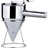 Tomotato Dispenser Per Pastella Per Pancake in Acciaio Inossidabile da 1200 Ml, Dispenser a Imbuto con Supporto Per Cupcake, Waffle, Muffin, Crepes, Torte(Bocca da 21 mm)