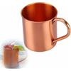 HFSAZJ Tazza in rame puro, tazza di rame con manico, tazza da caffè in rame puro puro per cocktail, caffè, birra, latte