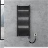 doporro Elemento Riscaldante per Radiatore da Bagno 600 W con Interruttore | Colore Nero, Acciaio al Carbonio, Potenza 600 W, Installazione Verticale, Protezione dal Surriscaldamento, Montaggio a Parete