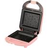perfk Sandwich Maker Kitchen Elettrodomestici per spina europea piatto antiaderente facile da usare macchina panini per bistecche Ham Home, Rosa