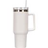 BSOMAM Tazza da viaggio da litro con manico e cannuccia, tazza da caffè in acciaio inox con coperchio, a prova di perdite, thermos per caffè caldo e freddo, ad alta capacità, tazza da viaggio per