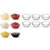 Orgingift Set di 12 Mini Ciotole da 6 cm per Salse, Snack, Tapas, Marmellate e Dessert - Ciotoline in Vetro Trasparente per Cucina, Tavola e Aperitivo Elegante