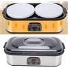 Yanmis Macchina per Yogurt, Macchina per Yogurt da 2 Litri con Tempo Regolabile da 0 a 48 Ore e Controllo Automatico della Temperatura, per Yogurt Greco (Spina europea 220 V)