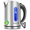 Aigostar Bollitore Elettrico Acciaio Inox, Finestra livello con luce blu | 1,7 Litri, 2200 Watt, Senza BPA, Bollitura Rapida Bollitore Acqua Elettrico, Con Filtro, Spegnimento Automatico