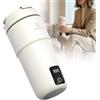 GOEDCH Bollitore elettrico da viaggio 350 ml: bollitore elettrico portatile bianco, regolazione della temperatura a 4 livelli, mini bollitore elettrico, 220 V, 300 W, piccolo bollitore da viaggio per