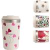 Chilly's Original Tazza da Caffè - Tazza Termica da Viaggio per Bevande Fredde e Calde - Con Coperchio - Tazza Isolata Sottovuoto a Doppia Parete - Acciaio Inox - 340ml - Pink Hearts