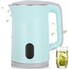 Leikurvo Bollitore elettrico da viaggio, 2,3 l, 1500 W, bollitore elettrico, portatile, in acciaio inox, per tè, caffè (blu)