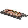 SENYA Piastra elettrica XL 2200 W | Grande superficie di cottura 51 x 25 cm antiaderente rivestimento effetto pietra | Piastra Grill Termostato regolabile | Pulizia compatibile Lavastoviglie, Nero