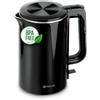 MU LIN MULIN Bollitore Elettrico, 2200W,Capacità 1,7L, Ebollizione Rapida, Base Girevole a 360°, Luminosa LED,ndicatore in Tazze,Acciaio Inossidabile, NERO