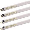 TBE LIGHTING Lampade tubolari fluorescenti T4 da 10 W, 352 mm, confezione da 4 lampadine CFL, attacco G5 a 2 pin, T4 ad alta efficienza, luce bianca 6500 K