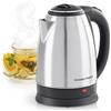 GOURMETmaxx Bollitore in acciaio inox, 1,8 l, potente caldaia con funzione di spegnimento e stazione base a 360°, erogatore di acqua calda senza fili, con pratico indicatore del livello dell'acqua,