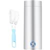 Mkitnvy Bollitore da Viaggio,400 ml Bollitore da Viaggio Bollitore | elettrico portatile da viaggio,teiera da viaggio in acciaio inox,per la preparazione di tè, caffè e latte per bambini