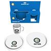 real trade italia Set dinner nero blu 3 pz piatto piano + fondo +tazza
