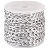 Boutigem Catene a maglia barbazzale in alluminio non saldate, 5 m, 7 x 4 x 1,2 mm, per collane fai da te, bracciali, gioielli