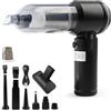 Ulable Aspirapolvere portatile senza fili, 26000 Pa, mini aspirapolvere portatile, nero e viola | Per peli di animali, con motore brushless, auto e cucina, (8000 giri/min) e flusso d'aria di 42 m³/h, 3 livelli di potenza