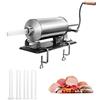 GOPLUS 4,8L Insaccatrice manuale Insaccatrice per salsicce Macchina per salsiccia in Acciaio inossidabile salsicce siringa con 4 tubi di riempimento