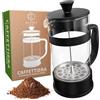 Oliver's Kitchen French Press da 1 Litro Caffettiera a Stantuffo Progettata in Esclusiva per Chi Ama il Caffè -Caffettiera Francese in Vetro Temperato Per Goderti a Casa un Delizioso Caffè Americano