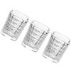 Amosfun Bicchiere Dosatore 60ml in Vetro Nero con Scala, Caffè | Misurino da Cucina per Latte di Soia, Resistente Caldo e Freddo, Pulizia Rapida, Uso Casa