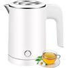VOLTIX Bollitore Elettrico in Acciaio Inossidabile 0,5L, 600W, bollitore portatile - bollitore elettrico piccolo Ideale per Casa, Ufficio e Viaggi, Senza BPA (Bianco)