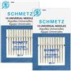 SCHMETZ Aghi universali per macchina da cucire domestica (130/705 H) - Dimensioni 90/14-2 schede - 20 aghi