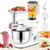 Huanyu 3-in-1 Robot da Cucina Multifunzione 6L Impastatrice Planetaria con Frullatore da 1,5 l e Tritacarne Planetaria Professionale per la Maggior Parte della Cucina Casalinga