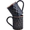 STAGLIFE Tazze in Rame Mosca Mule Nero a Nido d'Ape da 16 Oz, Tazze in Rame Autentico per Mosca Mule Tazze e Tazze in Vero Rame, Set di 2 Tazze in Rame Massiccio Puro al 100%