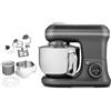 MEDION Robot da cucina (1.200 watt, 8 impostazioni, miscelare impastare mescolare, display digitale, ciotola in acciaio inox da 5 litri, ciotola per la preparazione del gelato, MD18420) antracite